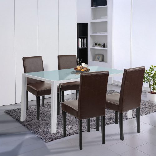 Mira 4+1 étkező garnitúra fehér-barna