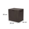 City műanyag kerti tároló 113L barna