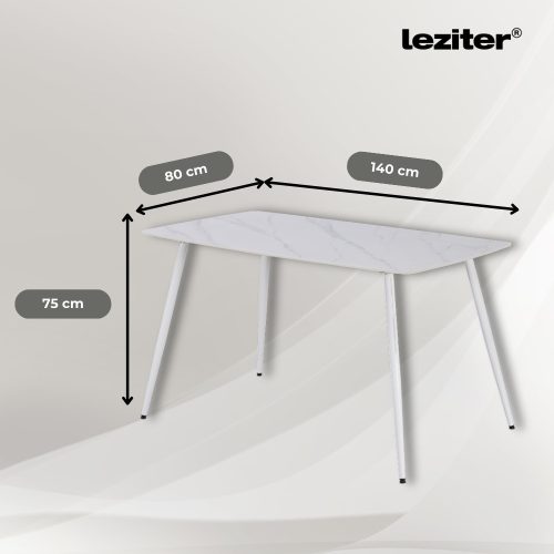 Megan 6+1 étkező garnitúra fehér-bézs