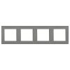 Nova négyes keret vízszintes szürke szálcsiszolt
