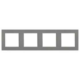 Nova négyes keret vízszintes szürke szálcsiszolt