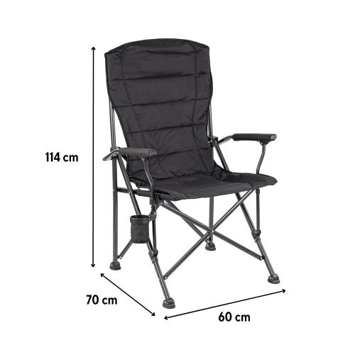Leziter XL karfás horgász szék pohártartóval fekete