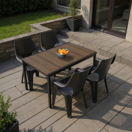 Parker 4+1 kerti bútor garnitúra szett dió-grafit