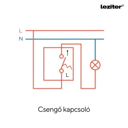 Nova csengő kapcsoló 101N fehér