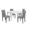 Leon 4+1 étkező garnitúra fehér-szürke