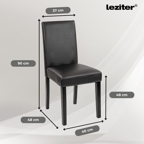 Leon 6+1 étkező garnitúra fehér-fekete