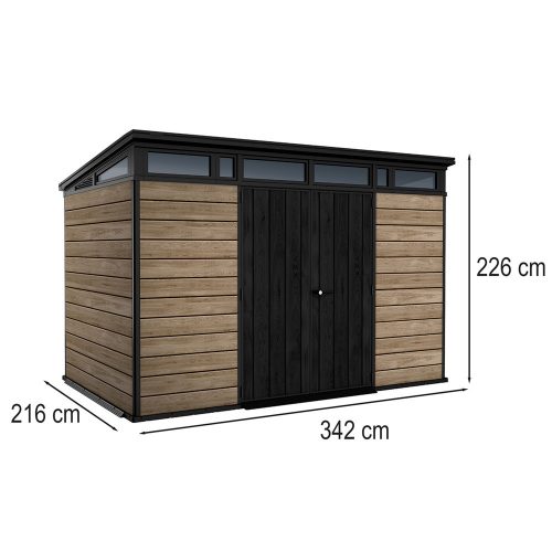 Signature PENT 11x7 műanyag kerti ház kőrisfa