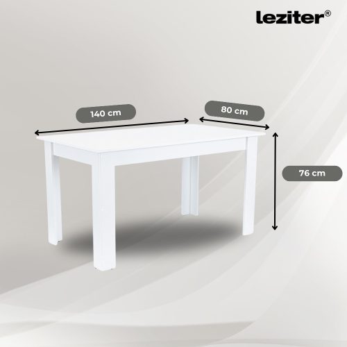 Leon 6+1 étkező garnitúra fehér-szürke