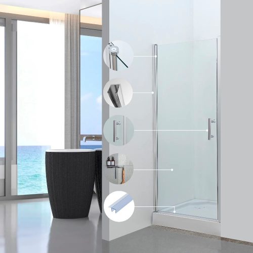 Solo New 90x195 cm állítható zuhanyajtó