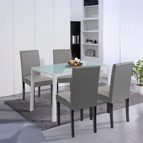 Mira 4+1 étkező garnitúra fehér-szürke