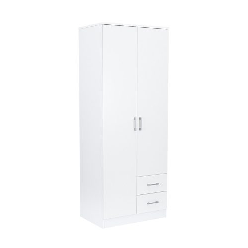 Miami gardróbszekrény 80x205 cm fehér-fehér