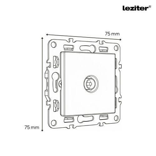 Nova IV kettő dugalj kettő TV csatlakozóval szürke szálcsiszolt kerettel