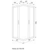 Malibu SQ 100x100 szögletes zuhanykabin zuhanytálca nélkül