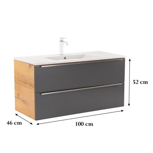 Vario Trim 100 alsó szekrény mosdóval