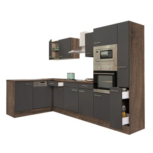 Yorki 310 sarok konyhabútor sütős és mikrohullámű sütős kivitelben