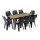 Parker Large 8+1 kerti bútor garnitúra szett kőris-grafit