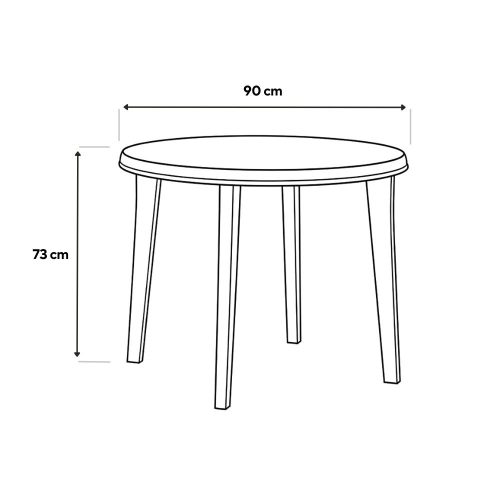 Lisa műanyag kerti asztal