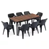 Ravello Large 8+1 kerti bútor garnitúra szett dió-fekete
