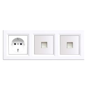 Nova III dugalj kettő UTP csatlakozóval fehér kerettel