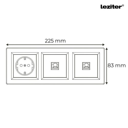 Nova III dugalj kettő UTP csatlakozóval fehér kerettel