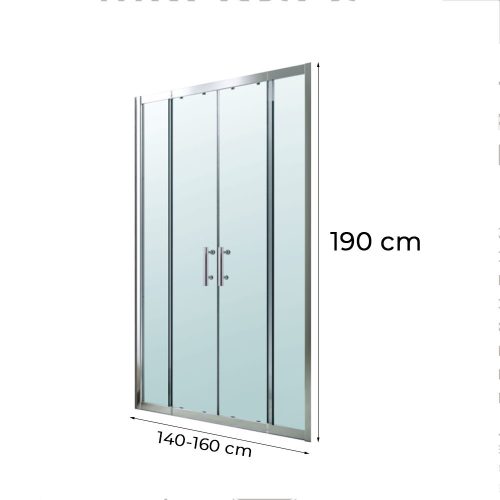 Tavern 140x190 cm kétszárnyú zuhanyajtó