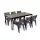 Amari Large 6+1 kerti bútor garnitúra szett kőris-grafit
