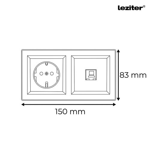 Nova dugalj 16A 250V UTP csatlakozóval fehér kerettel