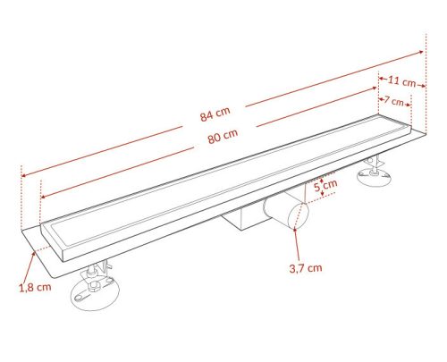 Linea burkolható zuhanyfolyóka