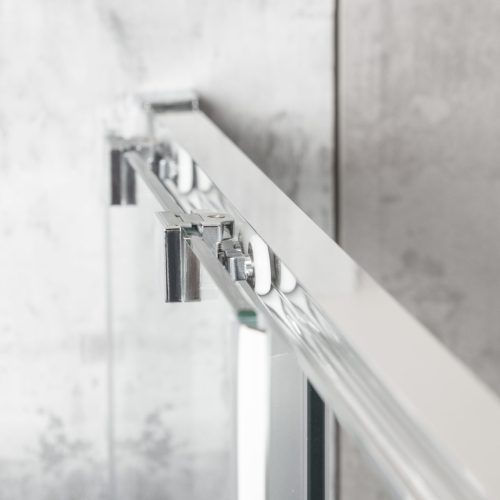 Solid SQ 100 króm szögletes zuhanykabin zuhanytálcával