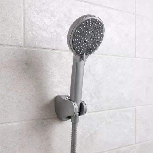 Lili 5 funkciós kézizuhany tömlővel tartóval szürke