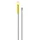 Igeax élelmiszeripari aluminium nyél menetes 130cm-es 25 mm átmérőjű, sárga
