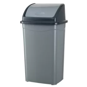   Planet Billenőfedeles szemetes kuka, műanyag, szürke/antracit, 70 L
