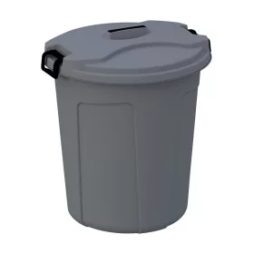 Uctem kerek szemetes kuka, zárható fedéllel 50L, szürke