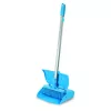 Igeax élelmiszeripari billenős szemetes lapát és seprű 28cm széles, 80cm nyéllel kék 0,5 mm