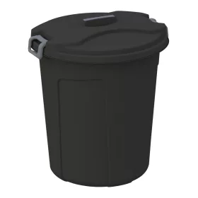 Uctem kerek szemetes kuka, zárható fedéllel 70L, fekete