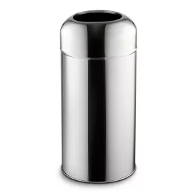   Fedél nélküli, rozsdamentes acél szemetes kuka, 40 L, 28X67CM, fényes 430SS