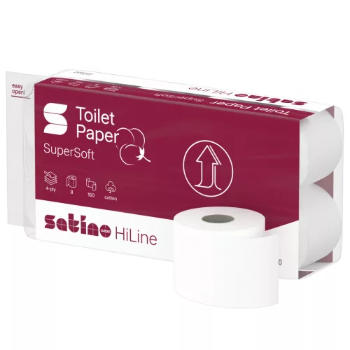 Satino Wepa HiLine supersoft toalettpapír, 4 rétegű, 150 lapos, 8 tekercs/csomag