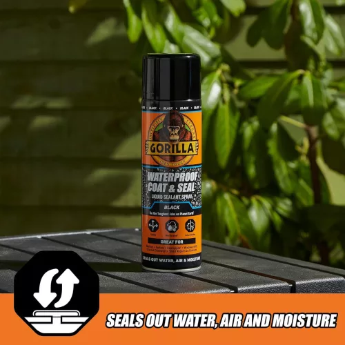 Gorilla Coat & Seal Vízálló Bevonat és Tömítő SPRAY Fekete 450ml