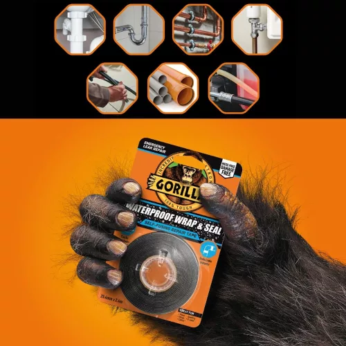 Gorilla Waterproof Wrap & Seal Önvulkanizáló szalag 2,5 cm × 2,4 m