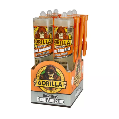 Gorilla GRAB CRYSTAL CLEAR Kristálytiszta Építési ragasztó extra erős 270ml