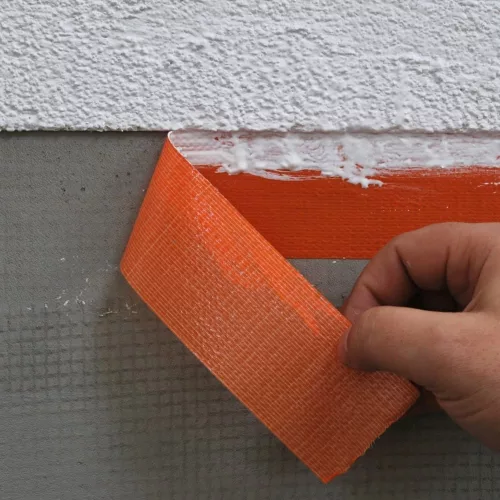 Blue Dolphin Kültéri Szövetes Vakolószalag érdes felületekre – narancssárga, UV-álló 14 napig 48mm x 50m