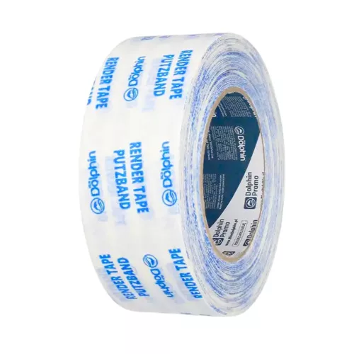 Blue Dolphin RENDER kültéri szövetes vakolószalag érdes felületekre – UV-álló 30 napig, 48 mm × 50 m