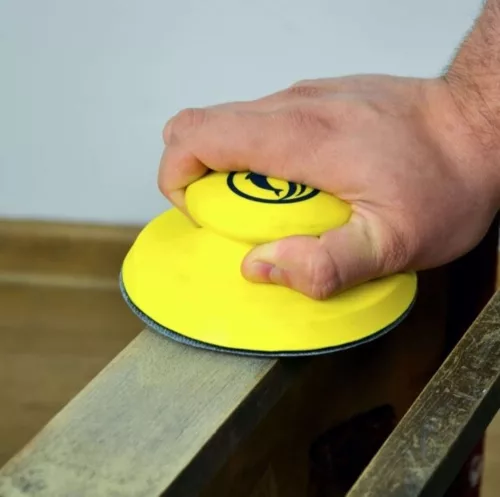 Blue Dolphin tépőzáras kézi csiszolóblokk szett 125 mm – ergonomikus csiszolófelfogó + 10 db csiszolókorong