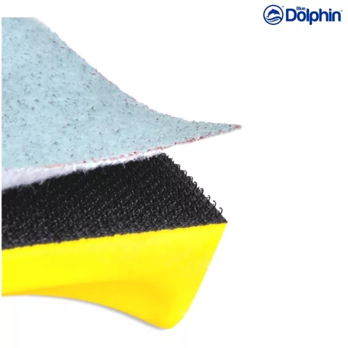 Blue Dolphin kézi csiszolóblokk szett téglalap alakú, tépőzáras, 10 db csiszolópapírral, 70x125 mm