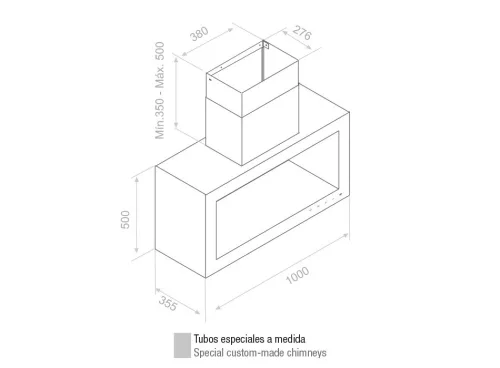 Pando P-960/100 cm inox keret páraelszívó