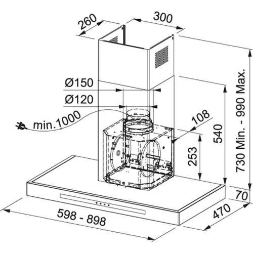 FRANKE SMART FSMT 605 XS inox páraelszívó