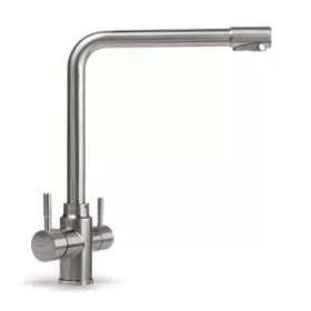 3 WAY víztisztítós csapelep, inox