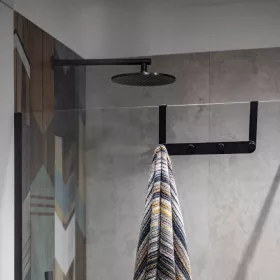   LAVEO MIRI négyes akasztó zuhanykabinhoz ütközővel és szivaccsal (170x325x39 mm), fekete