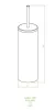 LAVEO MIRI WC-kefe (97x380 mm), arany (fekete kefével)