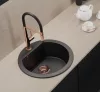 Laveo POLA álló csaptelep rugalmas kiömlővel, rose gold/matt fekete